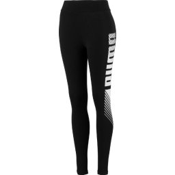 PUMA - Maat XL - ESS+ Graphic Leggings Legging Dames - Puma Black