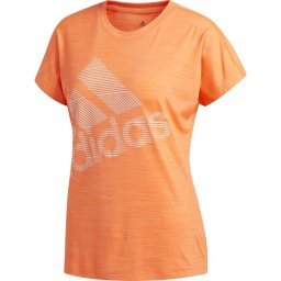 adidas - Maat XS SS BOS LOGO TEE Dames Sportshirt - Hi-Res Coral