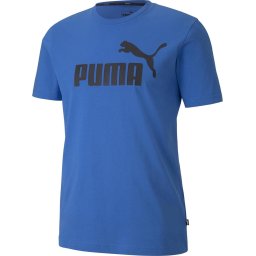 PUMA - Maat M ESS Logo Tee Heren Shirt - Palace Blue