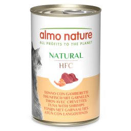 24 x 140 g Almo Nature HFC Kattenvoer - Tonijn & Garnalen - Voordeelpakket