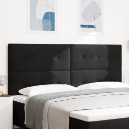 vidaXL Hoofdbord Zwart 200 cm Fluweel