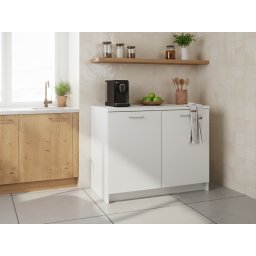 Keukenkast met werkblad MODENA 2 deuren wit
