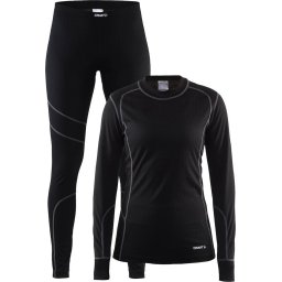 Craft - maat M - Baselayer Set Thermoset Dames - Black/Granite
