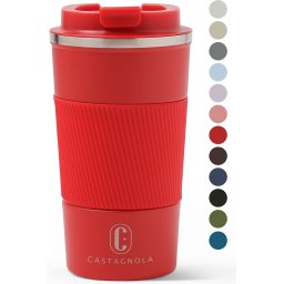 Castagnola Thermosbeker - Koffiebeker To Go - Travel Mug voor Koffie en Thee - Theebeker - ML - RVS