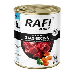 12x800g Rafi Dog Classic Lam natvoer voor honden