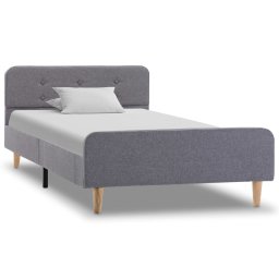 vidaXL Bedframe stof lichtgrijs 100x200 cm