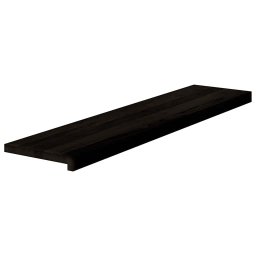 vidaXL Traptreden 2 st 110x30x2 cm massief eikenhout bruin-zwart