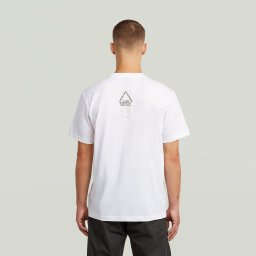 Layered Back Graphic T-Shirt - Wit - Heren