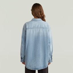 Maxi Overshirt - Lichtblauw - Dames