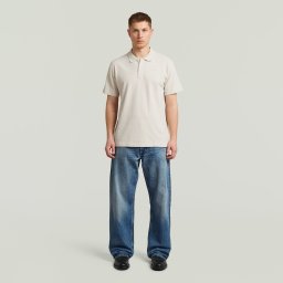 Core Regular Jacquard Polo - Beige - Heren