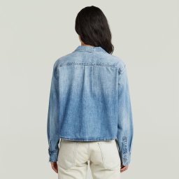 Resort Boxy Relaxed Overhemd - Midden blauw - Dames