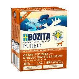 Voordeelpakket: 24x370g Bozita Purely Paté zalm natvoer voor honden