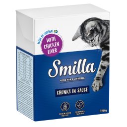 6x370 g Smilla Hapjes Kippenlever in Saus Katten Natvoer