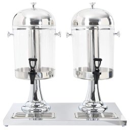 vidaXL Dubbele sapdispenser roestvrij staal 2x8 L