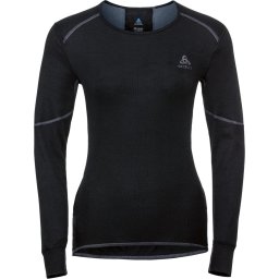 Odlo - Maat L - Bl Top Crew Neck L/S Active X-Warm Dames Thermoshirt - Black