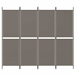 vidaXL Kamerscherm met 4 panelen 200x220 cm stof antracietkleurig