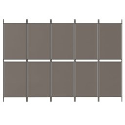 vidaXL Kamerscherm met 5 panelen 250x220 cm stof antracietkleurig