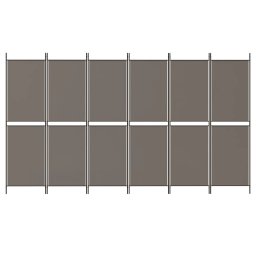 vidaXL Kamerscherm met 6 panelen 300x220 cm stof antracietkleurig