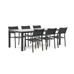 + 15% kassakorting | Bellagio Roma/Fidenza 220cm dining tuinset 7-delig stapelbaar - Laagste prijsgarantie!
