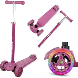 Step - Kinderstep met discowielen - Inklapbaar - voor jongen/meisje - 5 - 9 jaar - kleur