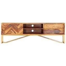 vidaXL Tv-meubel 140x30x45 cm massief acaciahout