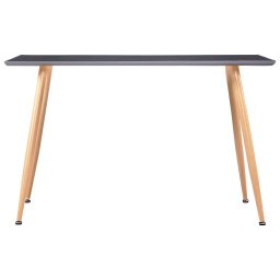vidaXL Eettafel 120x60x74 cm MDF grijs en eikenkleurig
