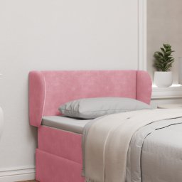 vidaXL Hoofdbord oor Roze 40 x 23 x 6 cm Fluweel