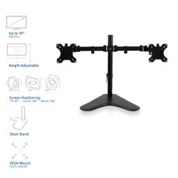 ACT AC8320 dubbele monitorsteun