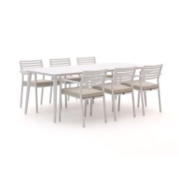 + 15% kassakorting | Bellagio Rumo/Sora 220cm dining tuinset 7-delig stapelbaar - Laagste prijsgarantie!