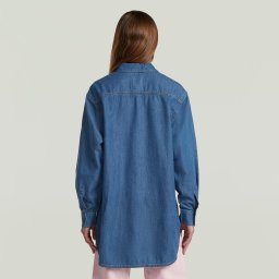 Beta Overhemd voor meisjes - Midden blauw - meisjes