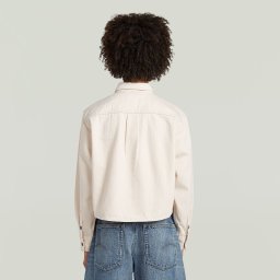 Boxy Relaxed Overshirt - Wit - Dames