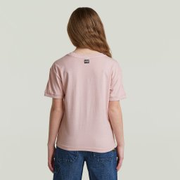 Badge Top T-Shirt voor meisjes - Roze - meisjes