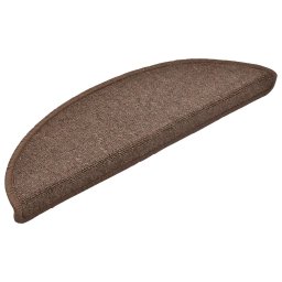 vidaXL Trapmatten 10 st 56x17x3 cm Koffiebruin Halfrond