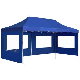 vidaXL Partytent inklapbaar met wanden 6x3 m aluminium blauw