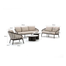 + 15% kassakorting | Apple Bee Condor stoel-bank loungeset 6-delig 5-zits - Laagste prijsgarantie!