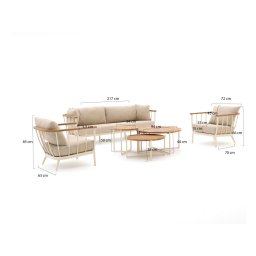 Apple Bee Condor stoel-bank loungeset 6-delig 5-zits - Laagste prijsgarantie!