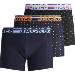 JACK&JONES Maat XXL ADDITIONALS JACHENRIK TRUNKS 3 PACK NOOS Heren Onderbroek - Maat XXL