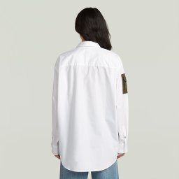 Multipocket Longsleeve Overhemd - Wit - Dames