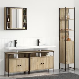 vidaXL Badkamermeubelset 4 st Sonoma Eiken 33 x 33 x 185,5 cm
