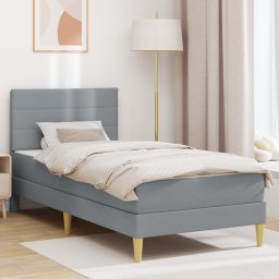 vidaXL Bedframe Lichtgrijs 90 x 190 cm Polyester