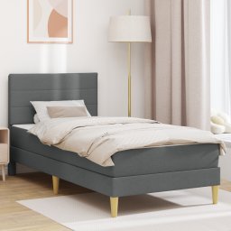 vidaXL Bedframe Donkergrijs 90 x 200 cm Polyester