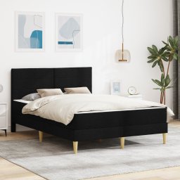 vidaXL Bedframe Zwart 140 x 190 cm Polyester