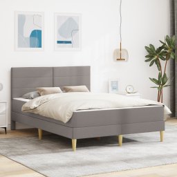 vidaXL Bedframe Taupe 140 x 190 cm Polyester
