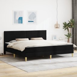 vidaXL Bedframe Zwart 200 x 200 cm Polyester