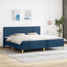 vidaXL Bedframe Blauw 200 x 200 cm Polyester