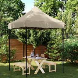 vidaXL Partytent 200 x 200 x 306 cm Taupe Oxford Stof
