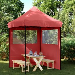 vidaXL Partytent 200 x 200 x 306 cm Bordeauxrood Oxford Stof