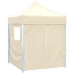 vidaXL Partytent 200 x 200 x 315 cm Crèmekleurig Oxford Stof
