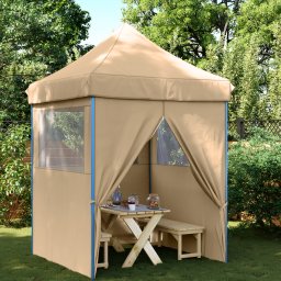vidaXL Partytent 200 x 200 x 306 cm Beige Oxford Stof