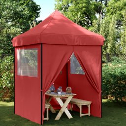 vidaXL Partytent 200 x 200 x 306 cm Bordeauxrood Oxford Stof